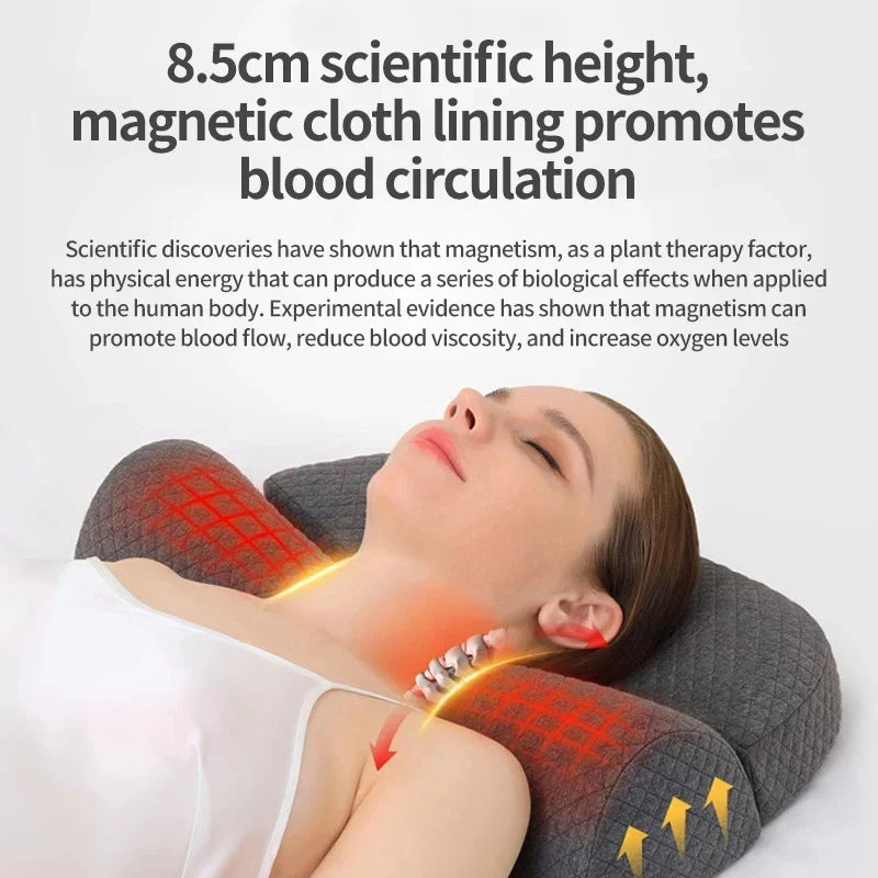 Almohada Cervical Ergonómica de Espuma Viscoelástica Gris